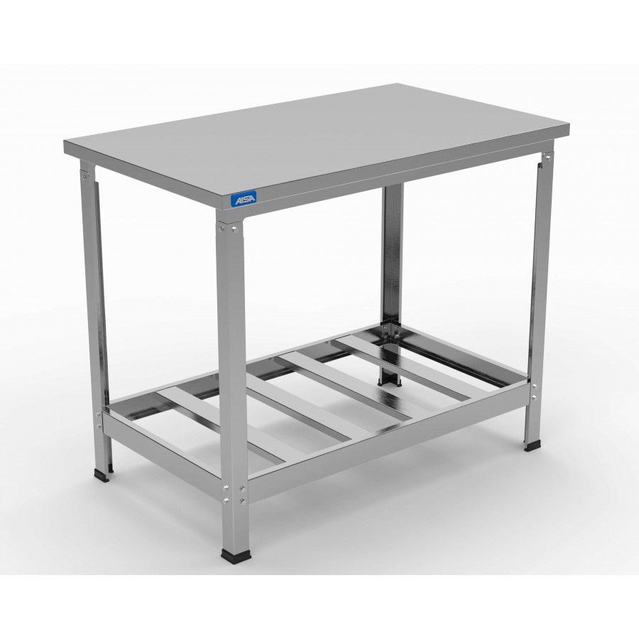 Mesa de Inox Paneleiro Simples Vazado 60 x 100 - Aisa